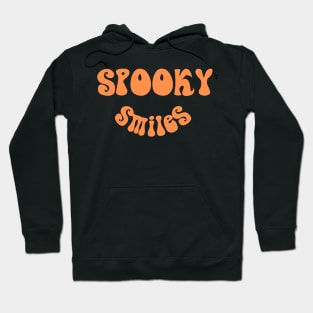 Spooky smiles, Halloween, text making a smiley. Hoodie